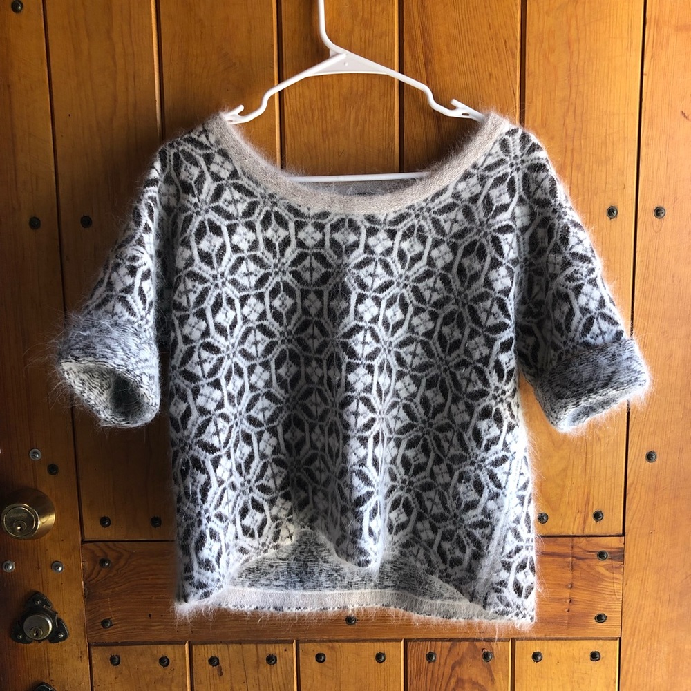 French Connection Intarsia Angora Sweater
